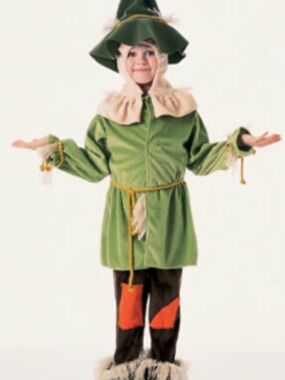 Rubies Wizard of Oz Classic Green Scarecrow Kids Costume Warner bros vintage Lrg